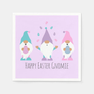 Happy Easter Gnomie Juggling Easter Eggs Napkins Servet