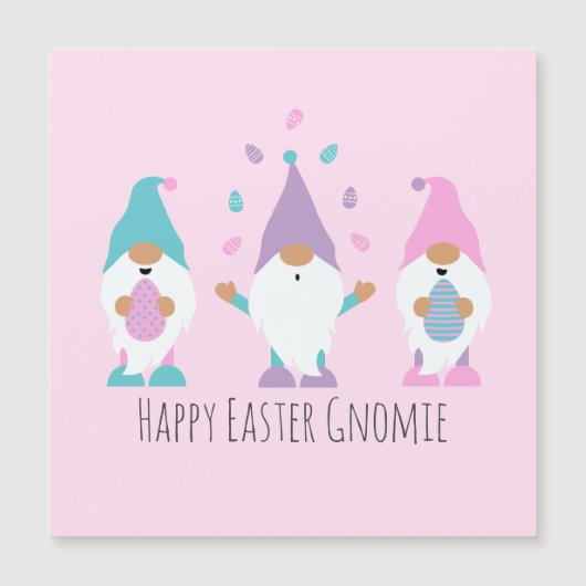 Happy Easter Gnomie Juggling Paaseieren (Voorkant)