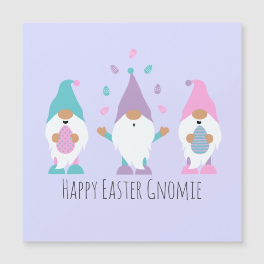 Happy Easter Gnomie Juggling Paaseieren (Voorkant)