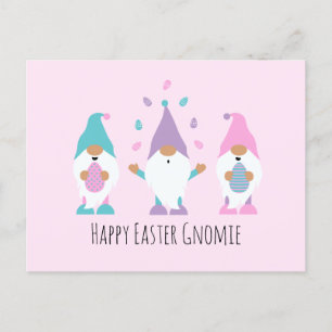 Happy Easter Gnomie Juggling Paaseieren Briefkaart