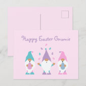 Happy Easter Gnomie Juggling Paaseieren Briefkaart (Voorkant / Achterkant)