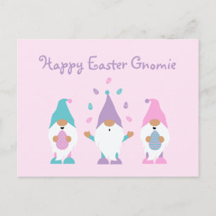 Happy Easter Gnomie Juggling Paaseieren Briefkaart