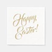 Happy Easter Gold aangepaste scripttypografie eleg Servet (Voorkant)