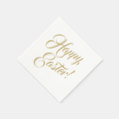 Happy Easter Gold aangepaste scripttypografie eleg Servet (Hoek)