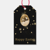 Happy Easter Gold Disco Ball Cadeaulabel (Voorkant)