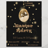 Happy Easter Gold Disco Ball Flyer (Voorkant)