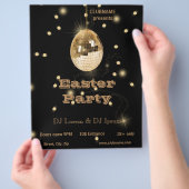 Happy Easter Gold Disco Ball Flyer (Hand)