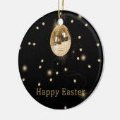 Happy Easter Gold Disco Ball Keramisch Ornament (Links)