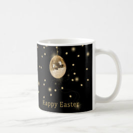 Happy Easter Gold Disco Ball Koffiemok