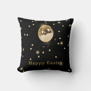 Happy Easter Gold Disco Ball Kussen