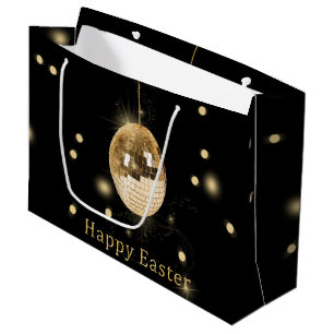 Happy Easter Gold Disco Ball Large Cadeautasje