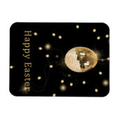 Happy Easter Gold Disco Ball Magneet (Horizontaal)