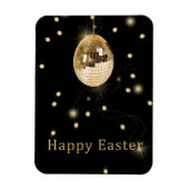 Happy Easter Gold Disco Ball Magneet (Verticaal)