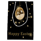 Happy Easter Gold Disco Ball Medium Cadeauzakje (Achterkant)