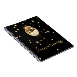 Happy Easter Gold Disco Ball Notitieboek