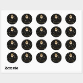 Happy Easter Gold Disco Ball Ronde Sticker (Vel)