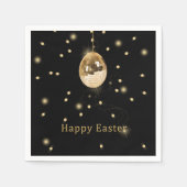 Happy Easter Gold Disco Ball Servet (Voorkant)