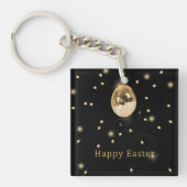 Happy Easter Gold Disco Ball Sleutelhanger (Voorkant)