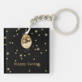 Happy Easter Gold Disco Ball Sleutelhanger (Achterkant)