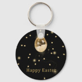 Happy Easter Gold Disco Ball Sleutelhanger (Voorkant)