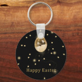 Happy Easter Gold Disco Ball Sleutelhanger (Voorkant)