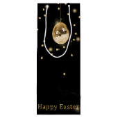 Happy Easter Gold Disco Ball Wijn Cadeautas (Achterkant)