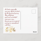 Happy Easter Gold Eggs personaliseren Briefkaart (Achterkant)