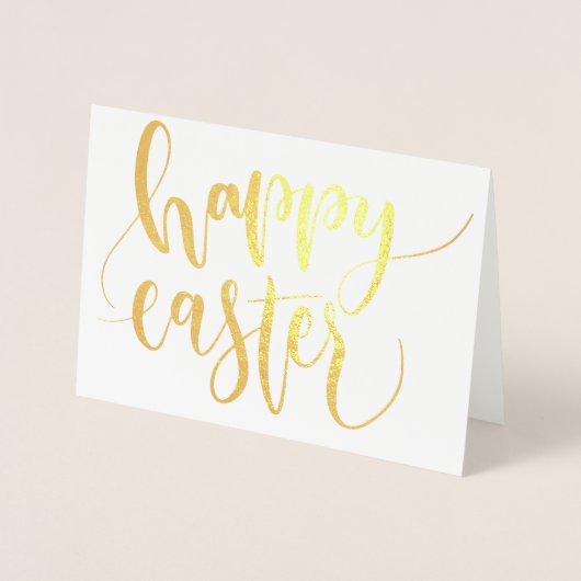 Happy Easter Gold Foil Kaart (Voorkant)