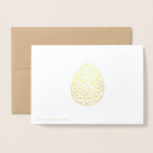 Happy Easter Gold Foil Kaart (Met envelop)