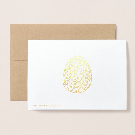 Happy Easter Gold Foil Kaart (Met envelop)