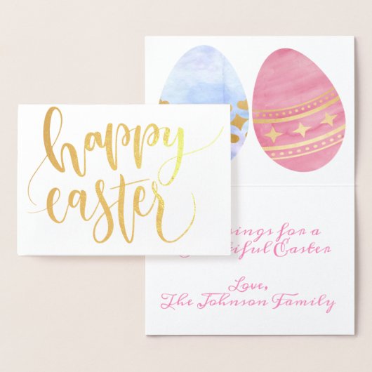 Happy Easter Gold Foil Kaart (Display)
