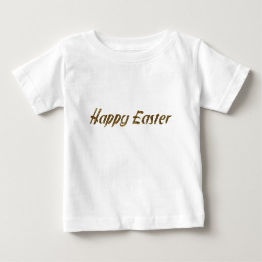 Happy Easter Gold Glitter Style Typografie Elegant (Voorkant)
