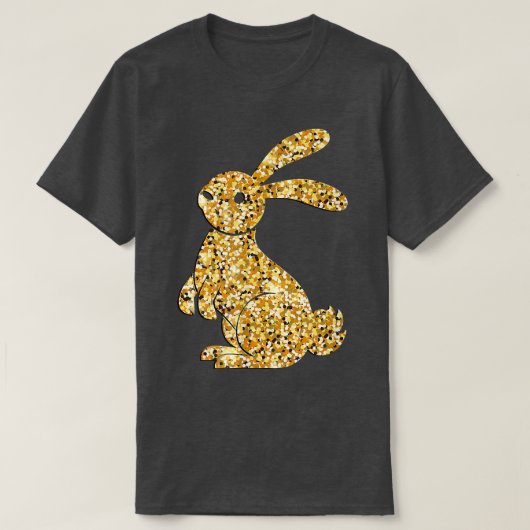Happy Easter, Golden Bunny T-shirt (Design voorkant)