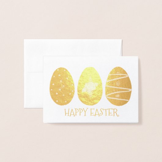 Happy Easter Golden Egg Hunt Chocolate Eggs Folie Kaarten (Voorkant met envelop)
