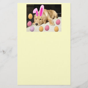 Happy Easter Golden Retriever Briefpapier