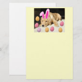 Happy Easter Golden Retriever Briefpapier (Voorkant / Achterkant)