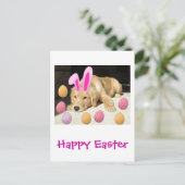 Happy Easter Golden Retriever Feestdagenkaart (Staand voorkant)