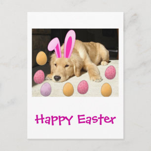 Happy Easter Golden Retriever Feestdagenkaart