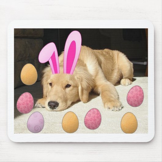 Happy Easter Golden Retriever Muismat (Voorkant)