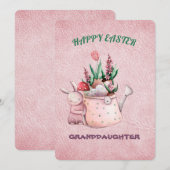 Happy Easter Granddochter Kaart (Voorkant / Achterkant)