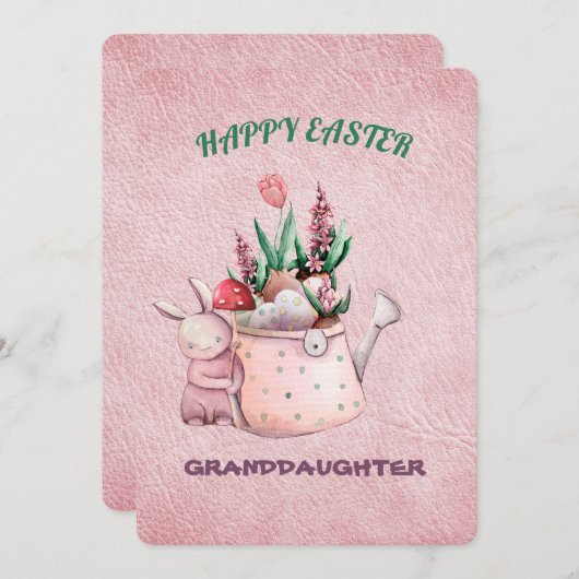 Happy Easter Granddochter Kaart (Voorkant / Achterkant)