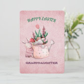 Happy Easter Granddochter Kaart (Staand voorkant)