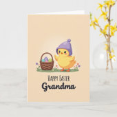 Happy Easter Grandma Greeting Card Kaart (Gele Bloem)