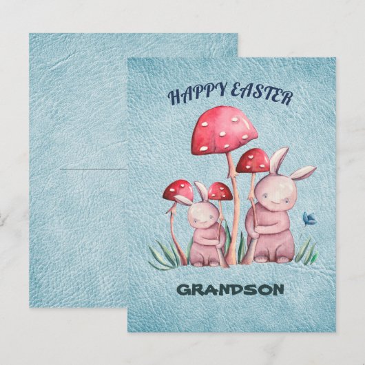 Happy Easter Grandson Briefkaart (Voorkant / Achterkant)