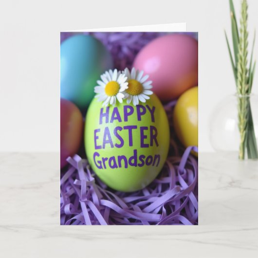 Happy Easter Grandson Gift Card Kaart (Voorkant)