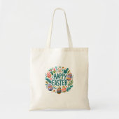 Happy Easter Graphic Art Tote Bag (Voorkant)