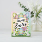 Happy Easter Graphic Design Art Briefkaart (Staand voorkant)