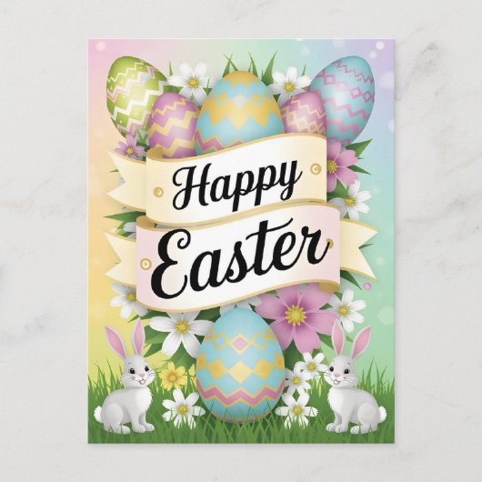 Happy Easter Graphic Design Art Briefkaart (Voorkant)