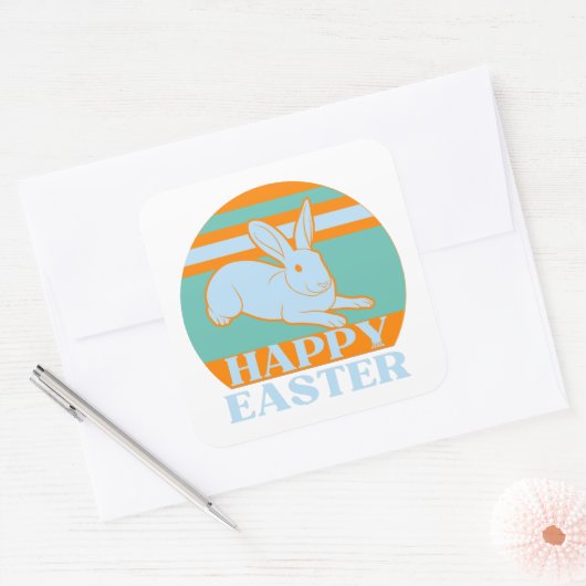 HAPPY EASTER grappig cadeauidee voor esoster Vierkante Sticker (Envelop)