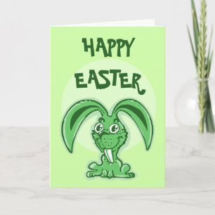 Happy Easter Grappige Bunny cartoon Feestdagen Kaart